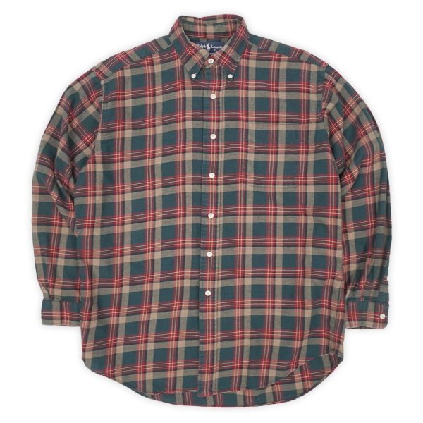 画像1: 90's Polo Ralph Lauren ボタンダウンシャツ "BLAIRE / COTTON×WOOL" (1)