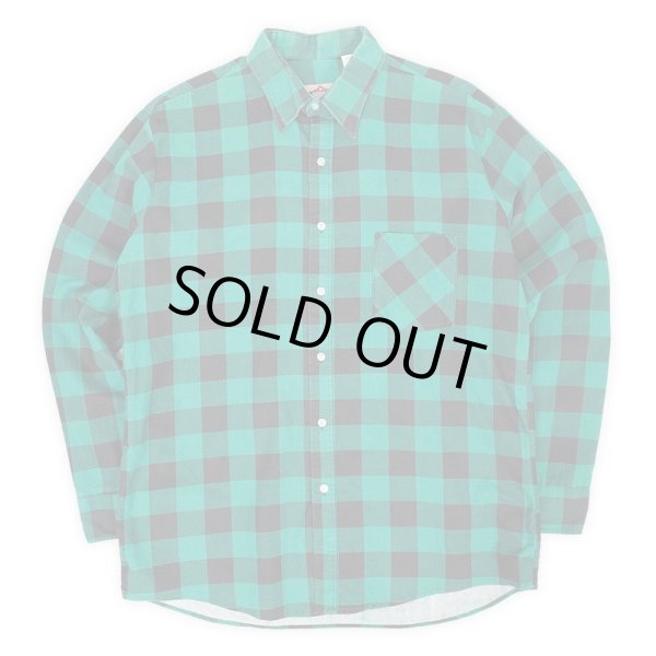 画像1: 90's AMERICAN EDITION プリントネルシャツ "Green×Black Plaid / MADE IN USA" (1)