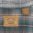 画像2: 90's ST JOHN'S BAY ヘビーネルシャツ "Gray × Blue Green Plaid" (2)