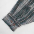 画像4: 90's ST JOHN'S BAY ヘビーネルシャツ "Gray × Blue Green Plaid" (4)