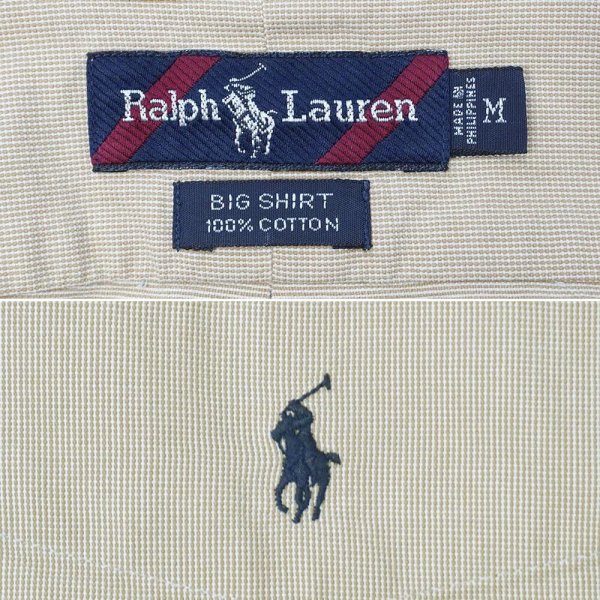 画像2: 90's Polo Ralph Lauren ピンチェック柄 ボタンダウンシャツ "BIG SHIRT" (2)