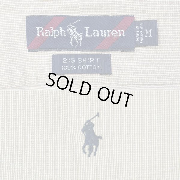 画像2: 90's Polo Ralph Lauren ピンチェック柄 ボタンダウンシャツ "BIG SHIRT" (2)