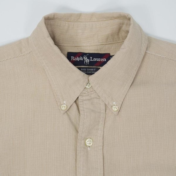 画像3: 90's Polo Ralph Lauren ピンチェック柄 ボタンダウンシャツ "BIG SHIRT" (3)