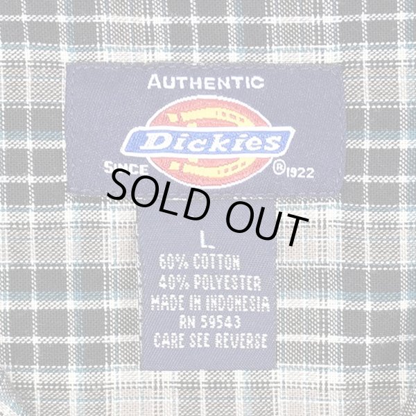 画像2: 90-00's Dickies S/S オープンカラーシャツ "Black Plaid" (2)