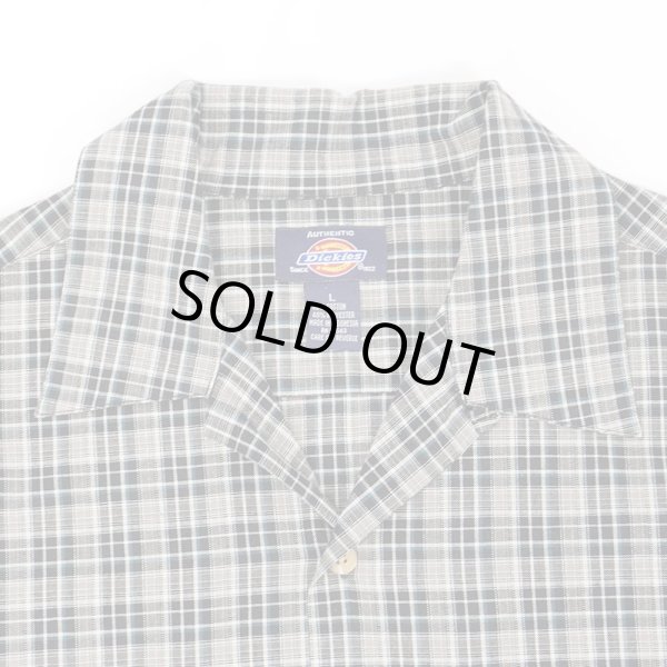 画像3: 90-00's Dickies S/S オープンカラーシャツ "Black Plaid" (3)
