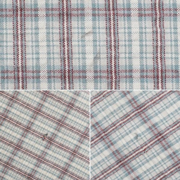画像4: 00's Eddie Bauer S/S シアサッカーボタンダウンシャツ "Green Plaid" (4)