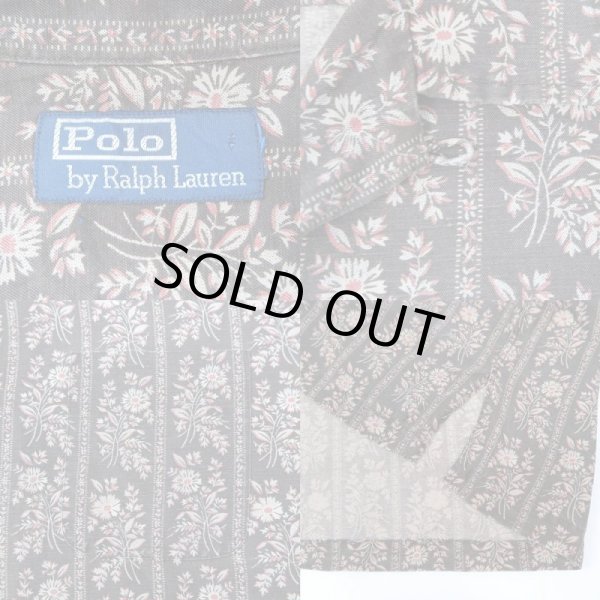 画像3: 90's Polo Ralph Lauren S/S 総柄オープンカラーシャツ (3)