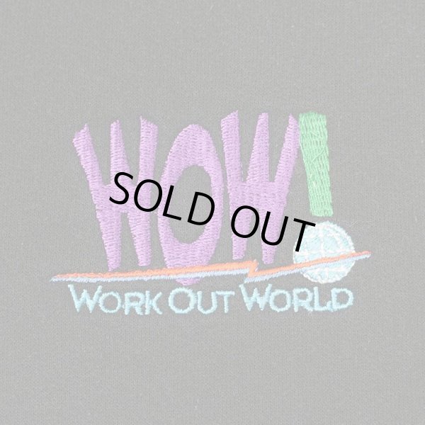 画像2: 00's WORK OUT WORLD ロゴ刺繍 ハーフジップスウェット (2)
