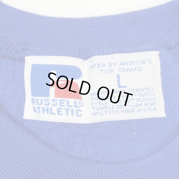 画像2: 90's RUSSELL ブランクスウェット “NO WASH / BLUE / MADE IN USA” (2)