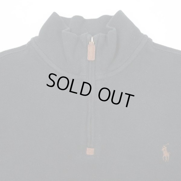 画像3: 00's Polo Ralph Lauren ハーフジップ コットンニット "BLACK" (3)