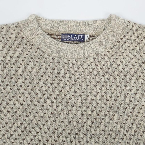 画像3: 80-90's BLAIR バーズアイ柄 ウールニット (3)