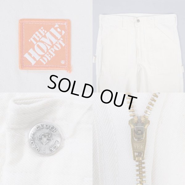 画像3: 00's THE HOME DEPOT × ACE DROP CLOTH 生成りペインターパンツ (3)