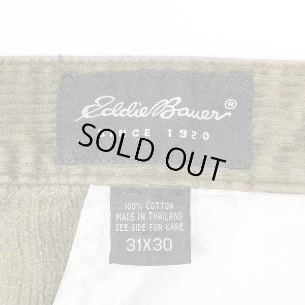 画像3: 00's Eddie Bauer 2タック 太畝コーデュロイトラウザー "W31 L30 / OLIVE" (3)