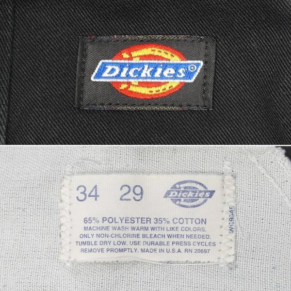 画像3: 80's Dickies 874 ワークパンツ "MADE IN USA / BLACK / W34 L29" (3)