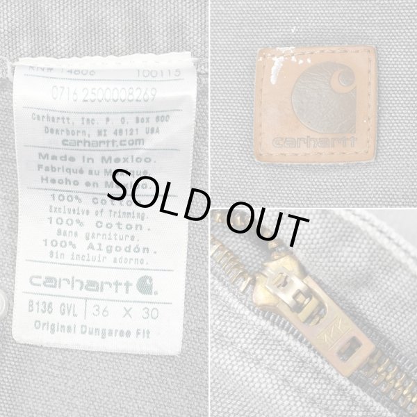 画像3: 00's Carhartt ダブルニー ダックペインターパンツ "B136 GVL / W36 L30" (3)