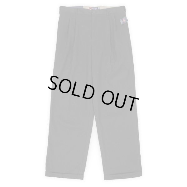 画像1: 00's CHAPS 2タック チノトラウザー "BLACK / W34 L32 / DEADSTOCK" (1)