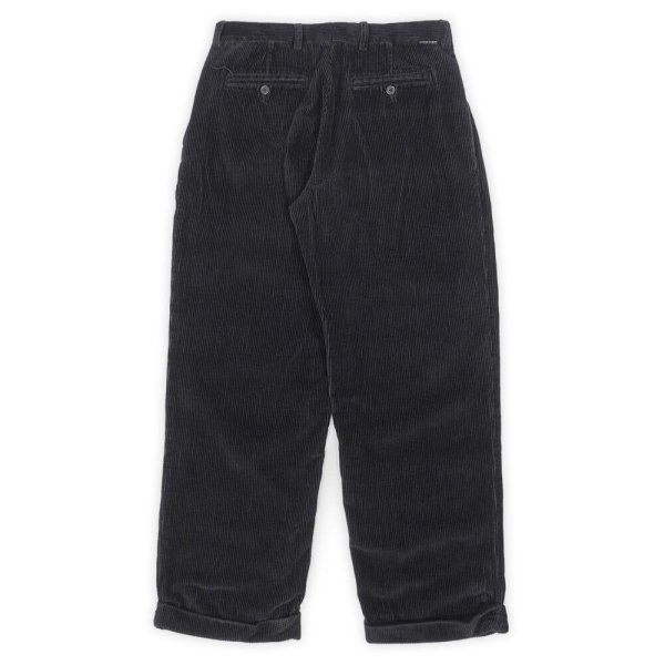 画像2: 00's NAUTICA 2タック 太畝コーデュロイトラウザー "W33 L30 / BLACK" (2)