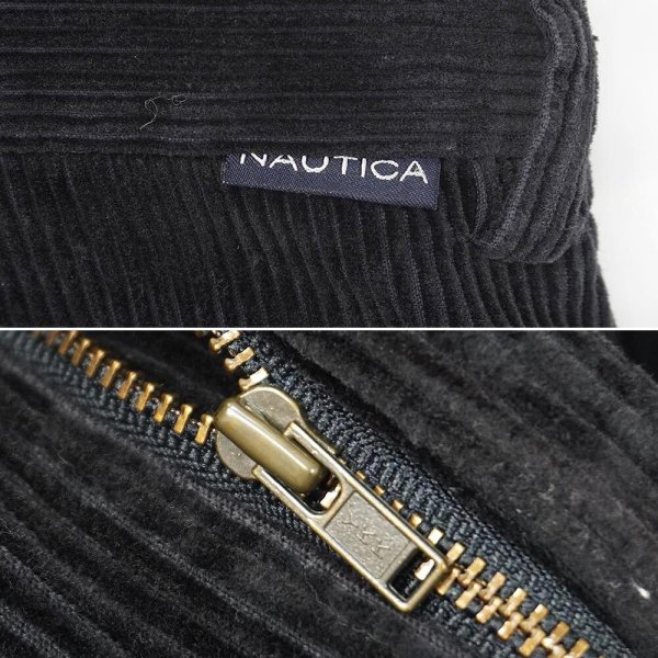 画像4: 00's NAUTICA 2タック 太畝コーデュロイトラウザー "W33 L30 / BLACK" (4)