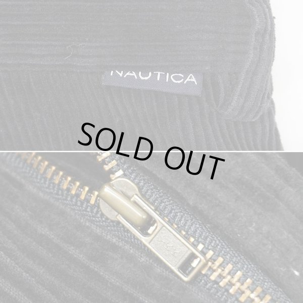 画像4: 00's NAUTICA 2タック 太畝コーデュロイトラウザー "W33 L30 / BLACK" (4)