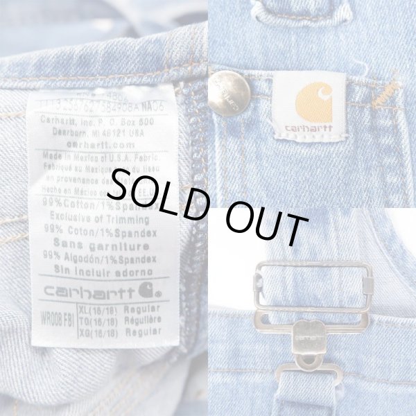 画像4: 00's Carhartt ストレッチデニム オーバーオール (4)