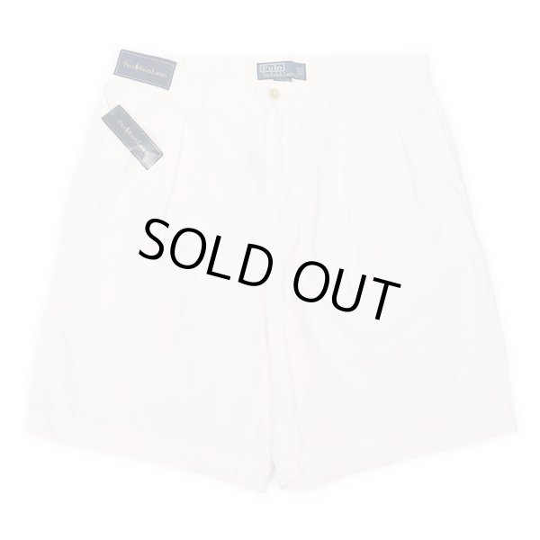 画像1: 00's Polo Ralph Lauren 2タック チノショーツ “TYLER SHORT / WHITE / DEADSTOCK” (1)