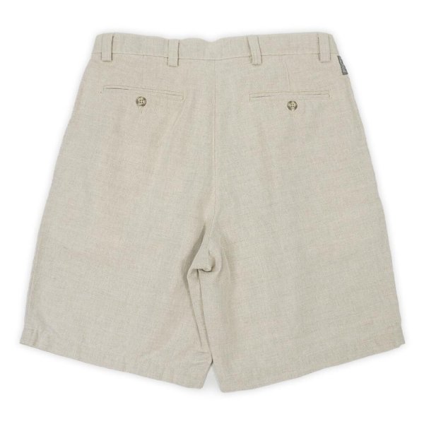 画像2: 00's DOCKERS 2タック コットンリネンショーツ "IVORY" (2)