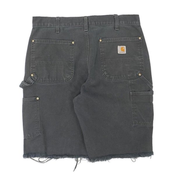 画像2: 00's Carhartt ダブルニー カットオフショーツ “BLACK” (2)