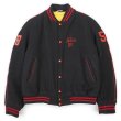 画像2: 70's Princeton Sportswear ウールスタジャン “BLACK × RED” (2)