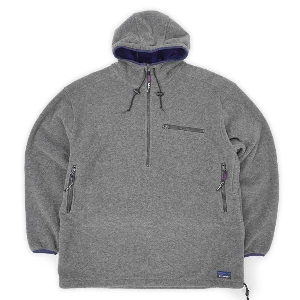 画像1: 90's L.L.Bean フリースアノラック "POLARTEC WINDBLOC SERIES / GRAY" (1)