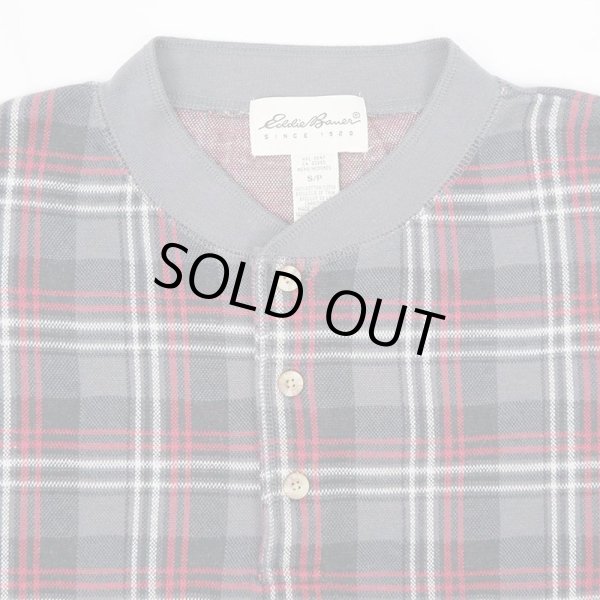 画像3: 90's Eddie Bauer チェック柄 ヘンリーネックカットソー "DEADSTOCK" (3)