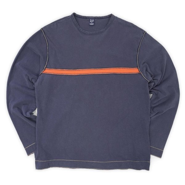 画像1: 00's OLD GAP インサイドアウト L/S カットソー "FADE NAVY" (1)