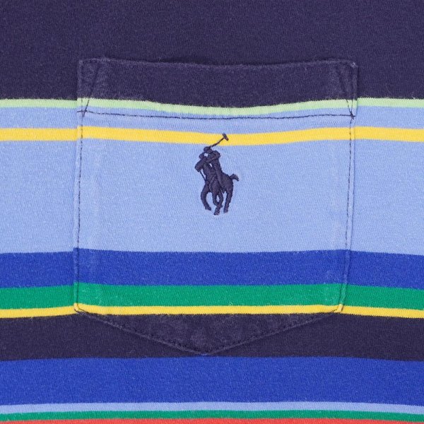 画像3: 00's Polo Ralph Lauren マルチボーダー ポケットTシャツ (3)