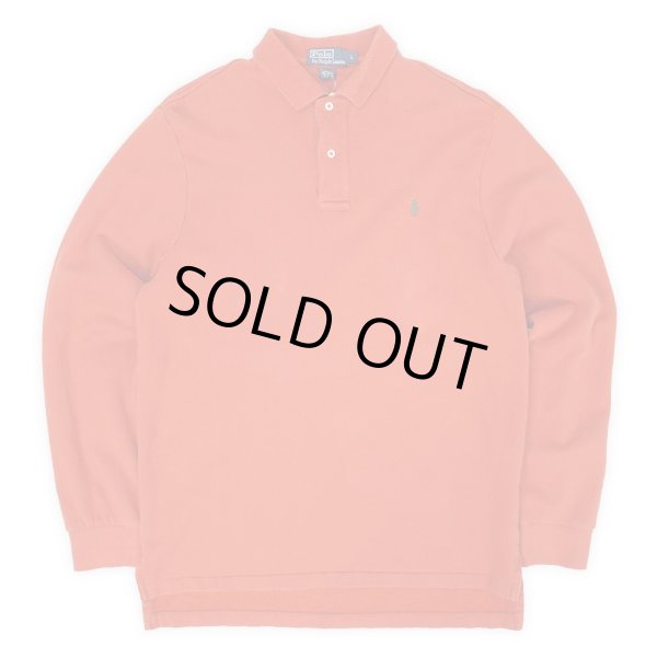 画像1: 90-00's Polo Ralph Lauren スウェットポロシャツ "ORANGE" (1)