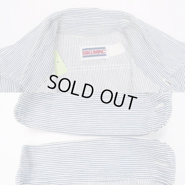 画像4: 80's BIG MAC ヒッコリーストライプ柄 ワークシャツ (4)