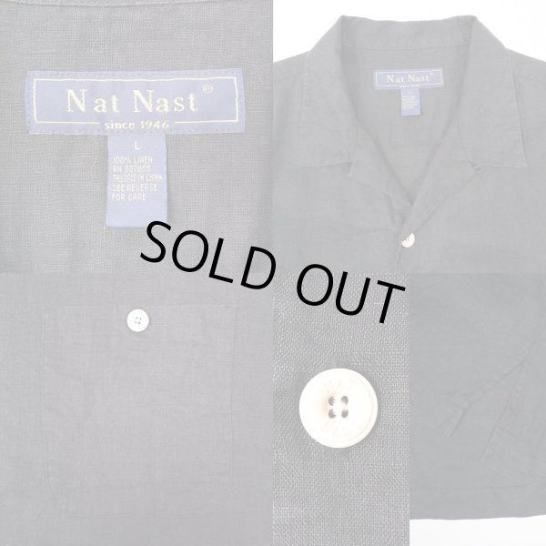 画像3: 90's Nat Nast S/S オープンカラーリネンシャツ (3)