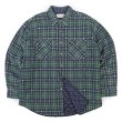 画像1: 90's NORTHWEST TERRITORY キルティングライナー ネルシャツ "GREEN Plaid" (1)