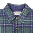 画像3: 90's NORTHWEST TERRITORY キルティングライナー ネルシャツ "GREEN Plaid" (3)