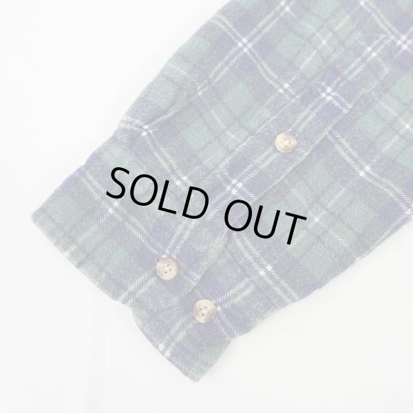 画像4: 90's NORTHWEST TERRITORY キルティングライナー ネルシャツ "GREEN Plaid" (4)