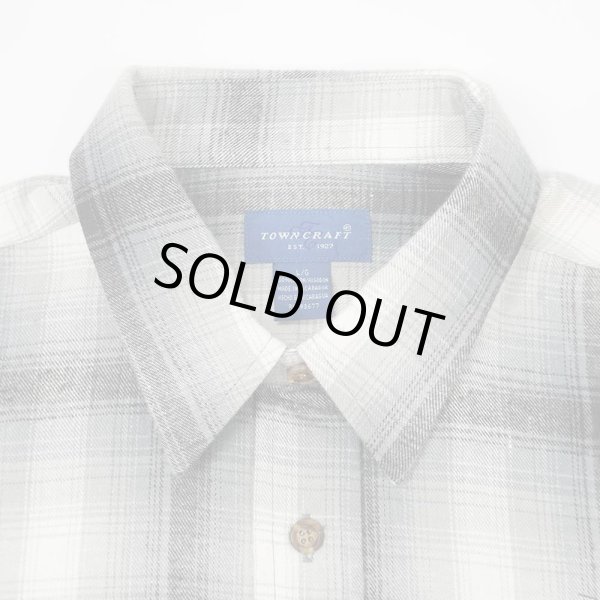 画像3: 90's TOWNCRAFT オンブレチェック柄 フランネルシャツ "DEADSTOCK" (3)