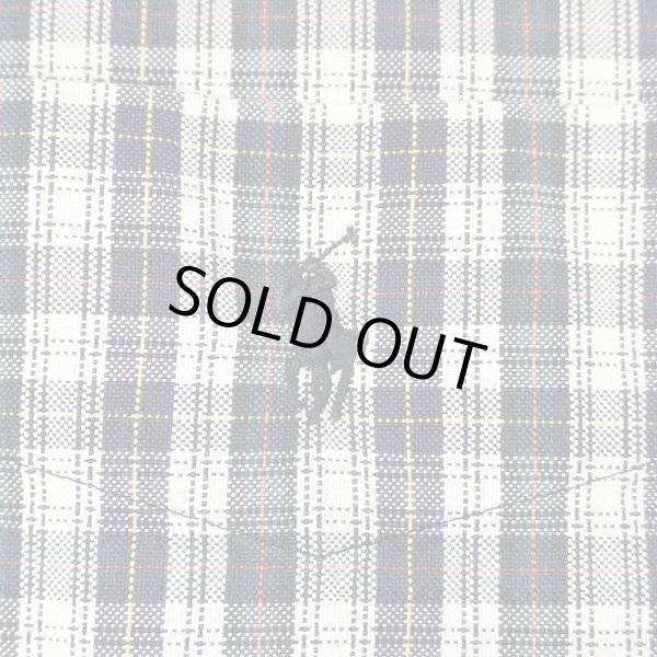 画像3: 90's Polo Ralph Lauren ボタンダウンシャツ "BIG SHIRT / Dark Navy Plaid" (3)