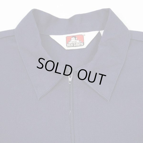 画像4: 00's BEN DAVIS S/S ハーフジップ ワークシャツ "MADE IN USA / 企業ロゴ刺繍" (4)