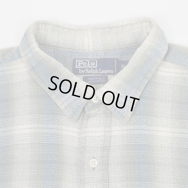 画像3: 90's Polo Ralph Lauren オンブレチェック柄 コットンワークシャツ “WHITFIELD” (3)