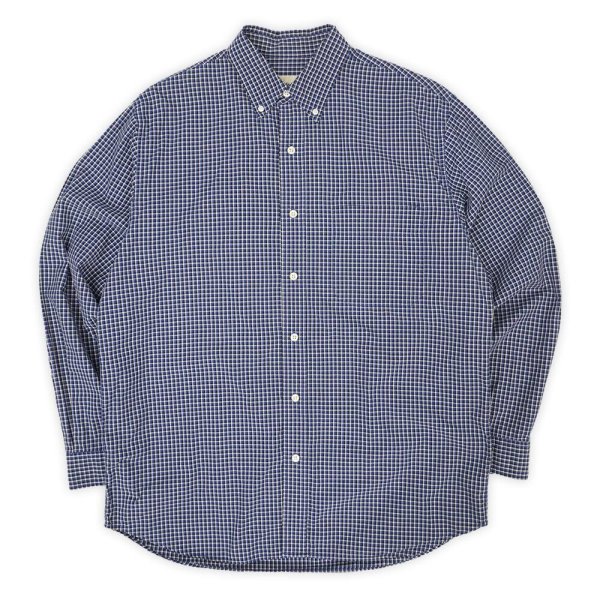 画像1: 90's Eddie Bauer ボタンダウンシャツ "Blue Plaid" (1)
