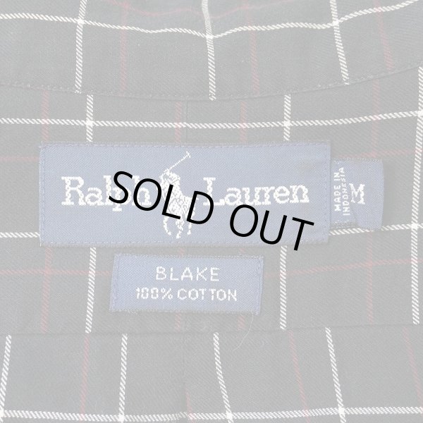 画像2: 90's Polo Ralph Lauren ボタンダウンシャツ "BLAKE / BLACK BASE" (2)