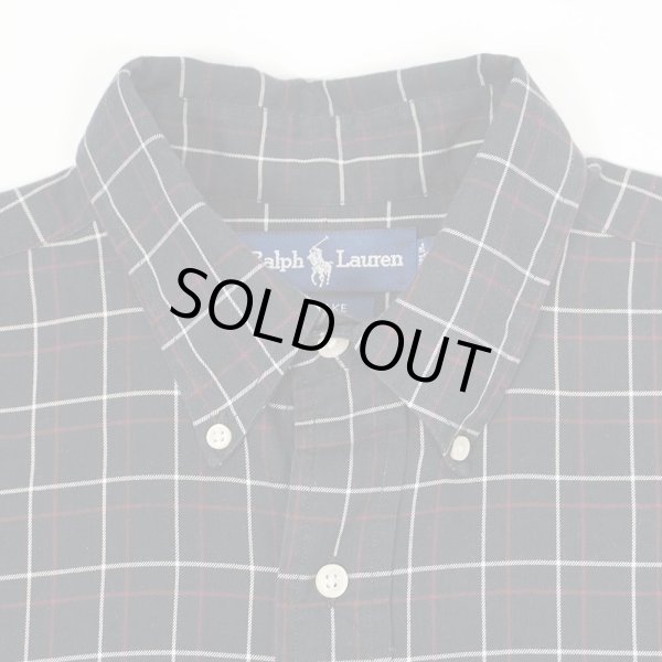 画像3: 90's Polo Ralph Lauren ボタンダウンシャツ "BLAKE / BLACK BASE" (3)