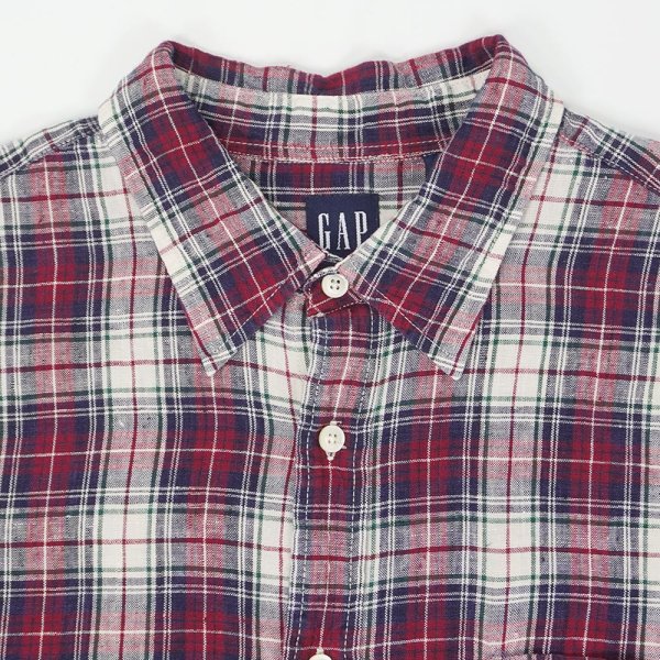 画像3: Early 00's OLD GAP レギュラカラー リネンシャツ (3)