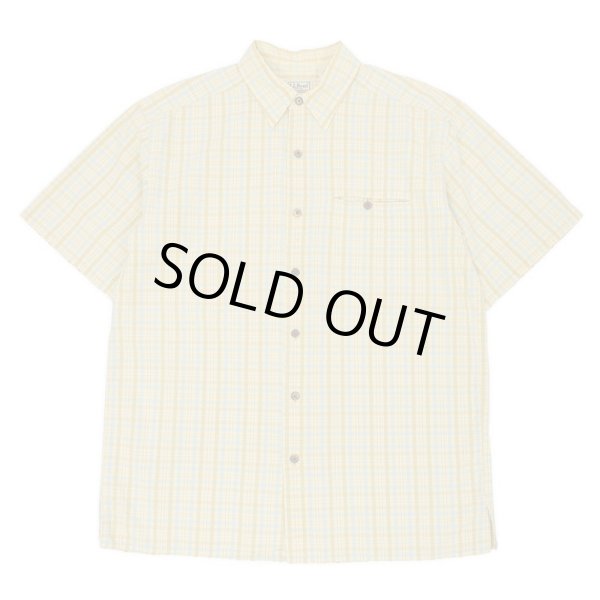 画像1: 00's L.L.Bean S/S シアサッカーシャツ "Beige Plaid" (1)