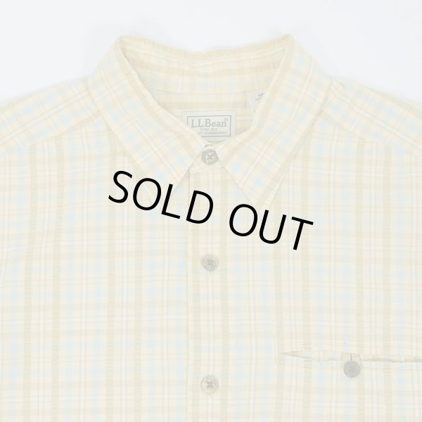 画像3: 00's L.L.Bean S/S シアサッカーシャツ "Beige Plaid" (3)