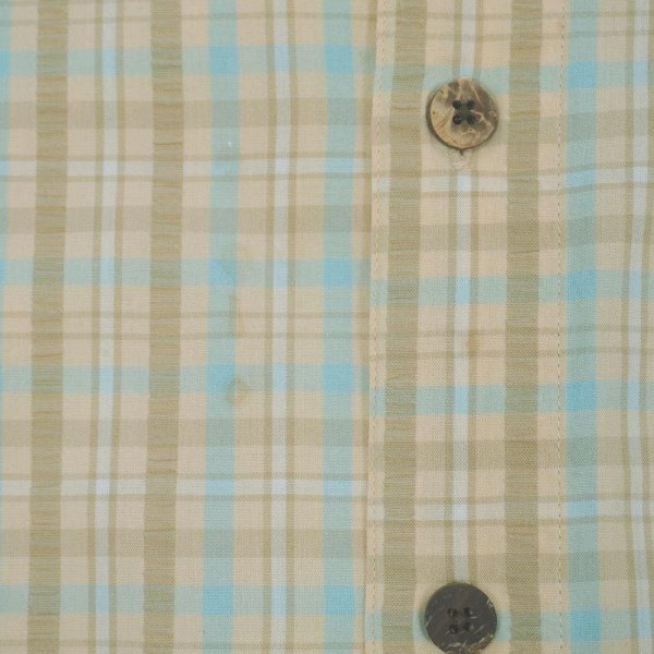 画像5: 00's L.L.Bean S/S シアサッカーシャツ "Beige Plaid" (5)