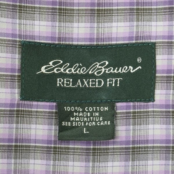 画像2: 00's Eddie Bauer S/S ボタンダウンシャツ "Ombre Plaid" (2)